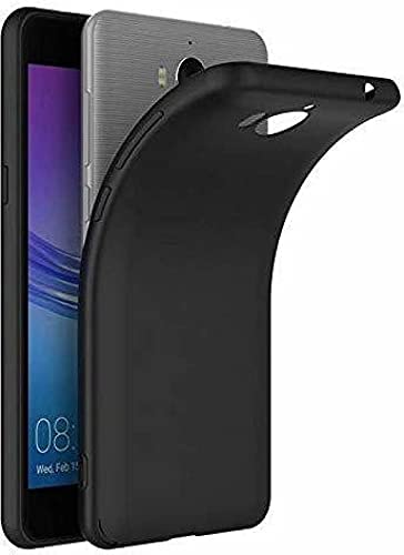 Image of Mobile Back Cover Case for Huawei Y6 (2017) (Silicone Case|CameraProtection|Black SC1510)