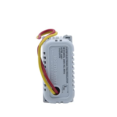 Image of Wipro Northwest Nowa Fan Regulator 4+1 Position Step Type, Silver Grey (pack of 10)
