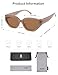 SOJOS Trendy Cute Cat Eye Polarized Sunglasses for Women Fashion Cateye Womens Sunnies SJ2237, Brown Frame Brown Lens