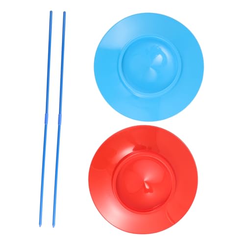WHAMVOX Versatile Juggling Props 2pcs Circus Juggling Plates Set Skill Game for Boys and Girls Adults Party Fun