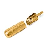 Stainless Steel Tea Infuser Stick with Scoop Lid for Loose Leaf Tea | Gold Reusable Tea Steeper Strainer, Long Handle Pipe Filter | Elegant Tea Accessory Gift for Tea Lovers