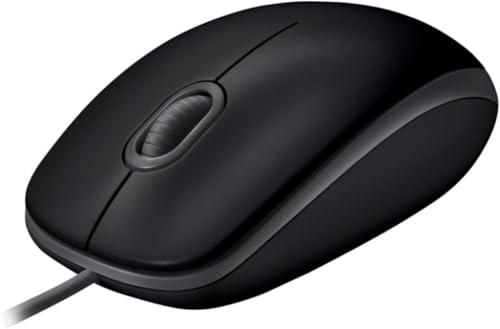 Logitech B110 Kabelgebundene USB-Maus, geräuschlose Tasten, komfortables Design in voller Größe, beidhändig bedienbar PC / Mac / Laptop - Grau Logitech B110 Kabelgebundene USB-Maus, geräuschlose Tasten, komfortables Design in voller Größe, beidhändig bedienbar PC / Mac / Laptop - Grau