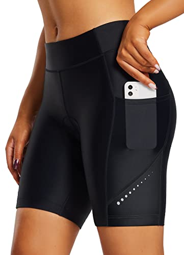Baleaf BALEAFEAI009A05WBL00105 Women'S Cycling Shorts 4D Padded Bike Shorts Bicycle Biking Gear 7 Inch Biker Shorts thumb #1