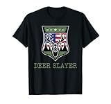 Photo Gallery slayer patriottico di cervi con bandiera americana maglietta Photo Gallery slayer patriottico di cervi con bandiera americana maglietta