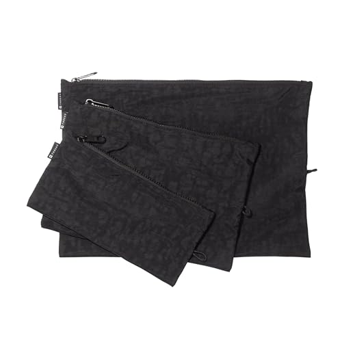 Thread Wallets Organizing Pouches for Women, Men – Stylish Luggage for Packing, Easy Zipper Pouch for Travel & Purse Organization, Storage for Tech Accessories, Toiletries and More (Black)