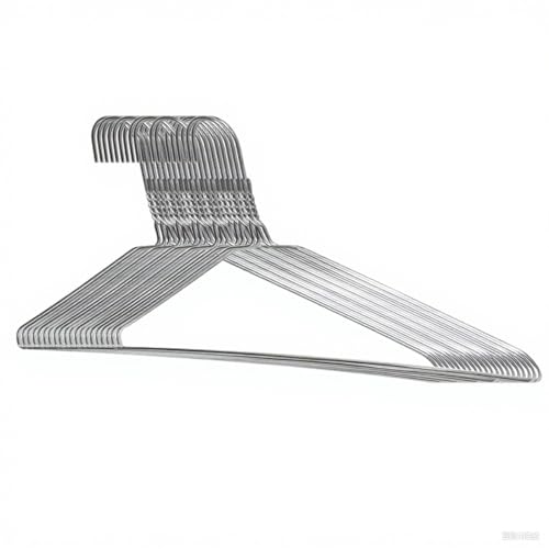 Otylzto 20Pcs Silver Wire Hangers for Clothes, Shirt, Wire Coat