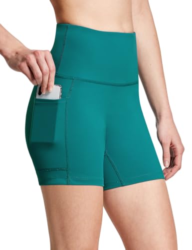 Image of baleaf Women's High Waist Biker Shorts with 3 Pockets