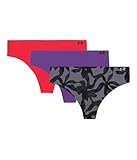 Under Armour UA PURE STRETCH NO SHOW THONG -PRINT 3PK, LAVISH, M