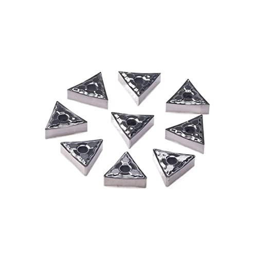 AALLYN Indexable Carbide Lathe Tool 10PCS TNMG160404 TNMG160408 HA H01 Carbide Blade CNC Machine Aluminum Milling Cutter Turning Tool (Size : TNMG160404 HA H01)