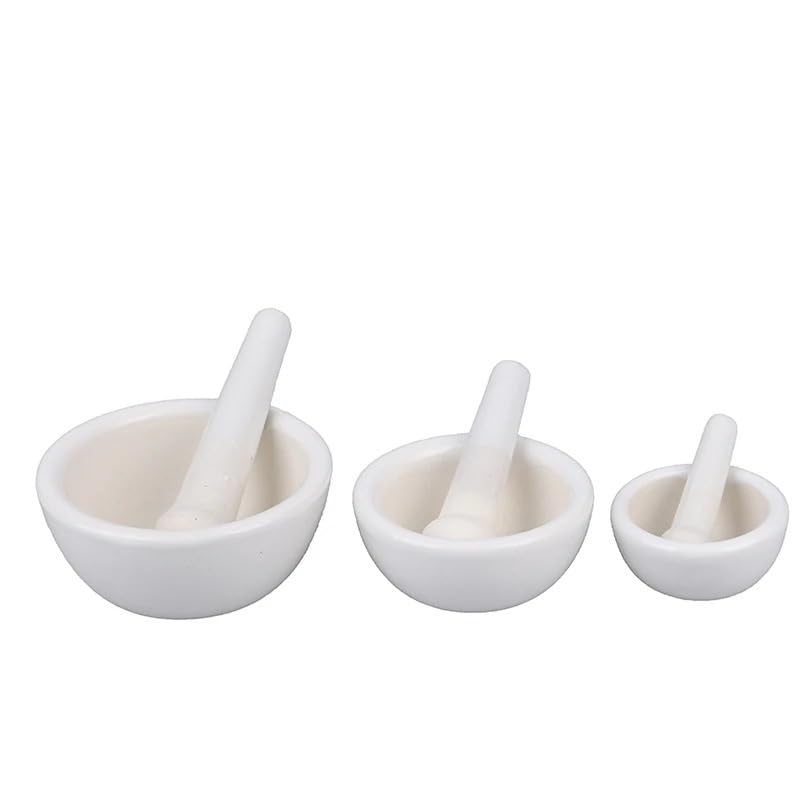 Pestle and Mortar 60/80/100mm Mortar and Pestle, Spice Crusher, Ceramic Bowl, Hard Food Kitchen Tool, Vanilla, Spice Tea, Garlic Grinder Mortar and Pestle