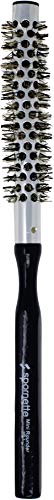 Spornette 3/4 Inch Mini Rounder Hair Brush Metal Thermal Barrel & Boar & Nylon Bristle Combo Extra Small Round Brush for Blow Drying, Styling, Smoothing & Volume (MR-1) For Barbers Short Curly Bangs