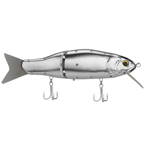 Gomexus Retractable Big Bait, Top-Grade CNC Metal Processing, Fishing Lure with 3 Different Swimming Styles and Sounds, Suitable for Bass Fishing Swimbait, Durable