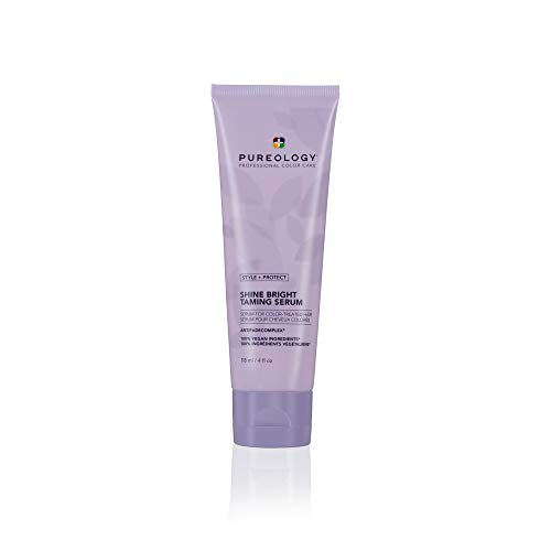 Pureology Style + Protect Shine Bright Taming Serum | For Color-Treated Hair | Shine-Enhancing, Smoothing Hair Serum | Sulfate-Free | Vegan | Updated Packaging | 4 Fl. Oz. |