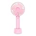 BJ&HH Przenośny mini wentylator z możliwością ponownego ładowania, zasilany baterią, z 3 trybami podstawy, do domu, biura, w podróży, na zewnątrz, różowy