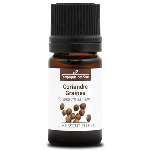 SEMILLAS DE CILANTRO - 5 mL - Aceite Esencial Orgánico de Calidad Superior - 100% Puro, Natural, Quimiotipado y Certificado AB