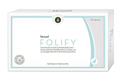håvsund Folify - Nahrungsergänzung mit Folsäure in der Schwangerschaft - 30 Kapseln