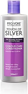 PROVOKE Touch of Silver Colour Care Conditioner 200ml, Keep Coloured Hair Deeply Moisturised & Silky & Smooth, Helps Eliminate Brassy & Yellow Tones, Correcting Pigments to Keep That Salon Colour