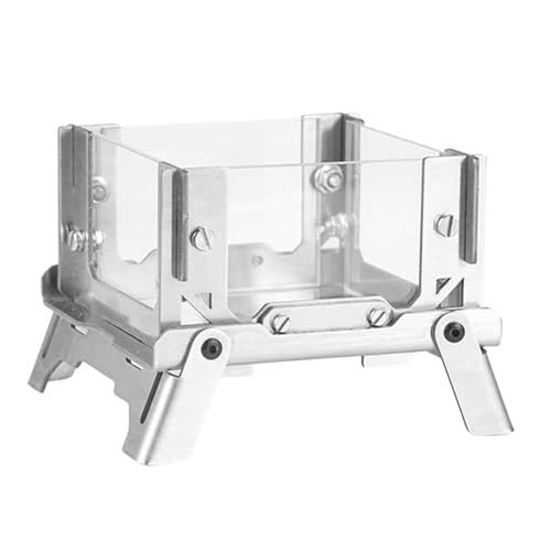 KiBcsLic Mini Fogón Portátil de Acero Inoxidable para Exteriores, Ideal para Picnic, Patio Y Exteriores.