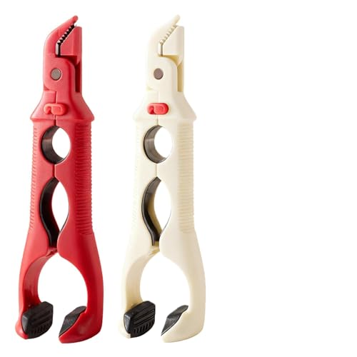 Hot Plate Gripper 2 Pack 3-in-1 Silicone Anti-Scald Clipers Holder High Temperature Resistant Kitchen Tool for Bowl & Plate Lifter and Can Opening Non-Slip Microwave Air Fryer Tongs