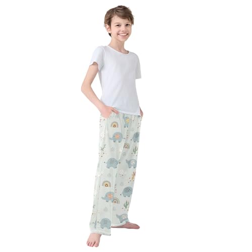 Boys' Pants Elephant Tropical Plant Cactus Long Bottoms Jogger Pants Elastic Waist Trousers with Pockets S-XL4