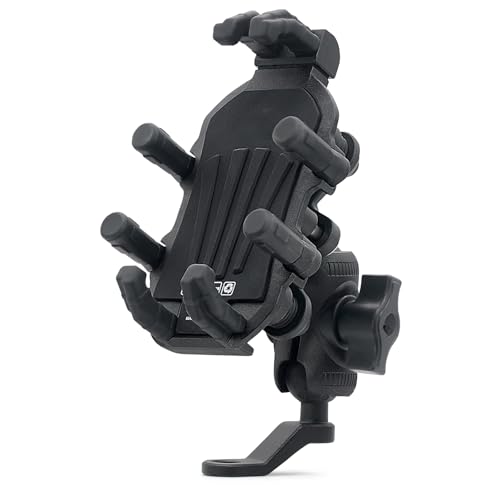 Suporte para Celular de Moto com Amortecedor Vibração Retrovisor Rotação Ajustável 360