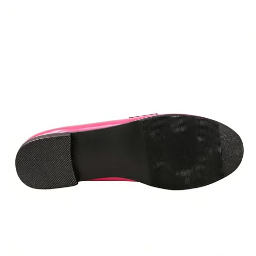 Image of LEMUTISME Women Tassel Bow Penny Loafers Slip On Low Flat Heel Dress Shoes