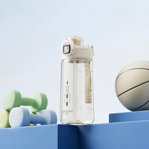 Image of THE VENTI SHOTAY COOL Unbreakable Water Bottle with Sipper BPA Free Tritian, Leak-Proof Water Bottle Ideal for Office, Sports, School, Gym (560ML-White)