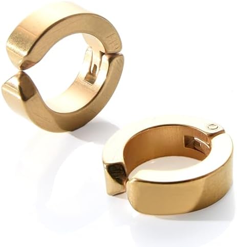 （04:30時点） [SEIYA INTERNATIONAL] イヤーカフ メンズ レディース イヤリング フェイクピアス ノンホールピアス フープイヤリング (ゴールド)