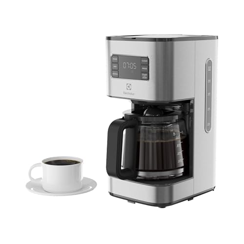 Electrolux Cafetière filtre Create 5 E5CM1-6ST, Sélection d'arômes et minuterie programmable, Puissance 1000 W, Verseuse isotherme 1,38 L, Arrêt...