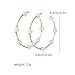 coadipress Pearl Hoop Earrings Fashion Elegant Gold Plated Large Lightweight Artificial Pearl Earrings Drop Dangle Earrings Wedding Jewelry Gifts (White Pearl Hoop)