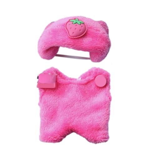 Juego de ropa de muñeca de 17 cm para accesorios de muñeca, no solo ropa de muñeca, 1 corbata de moño + 1 vestido, bonita ropa de felpa para muñeca de 17 cm para niños y niñas para el mejor regalo