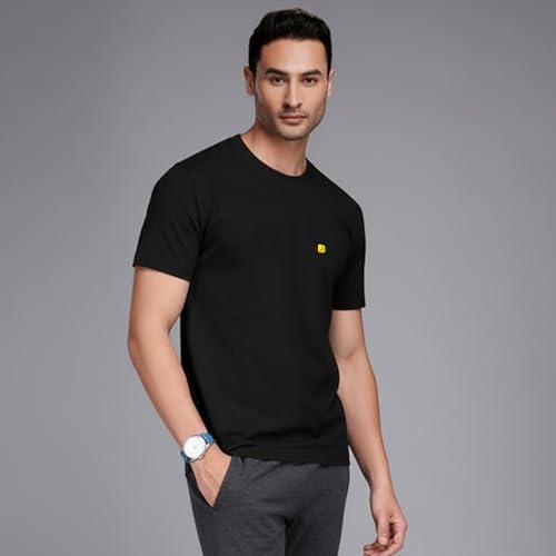 Image of AMUL COMFY Men's Cotton Plain Round Neck Half Sleeve Casual T-Shirts