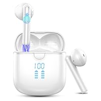 Cuffie Bluetooth, Auricolari Bluetooth 5.3 Hi-Fi Stereo con 4 HD Mics, Cuffie Wireless ENC Cancellazione Rumore con 40 Ore LED Display, USB-C Rapido, IP7 Impermeabili Cuffiette Bluetooth Android/iOS