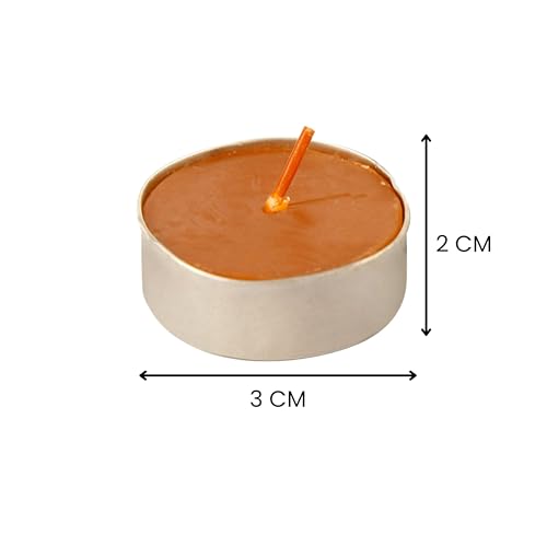 Image of Kriti Life Sandalwood Scented Tealight Candles - 100% Paraffin Wax, Smokeless, Long Burn Time (4.5 Hours), Dripless Brown Candles for Home Decor, Diwali, Weddings & Meditation - Set of 50