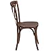 Flash Furniture XUXPEC Pecan Cross Back Accent Chair