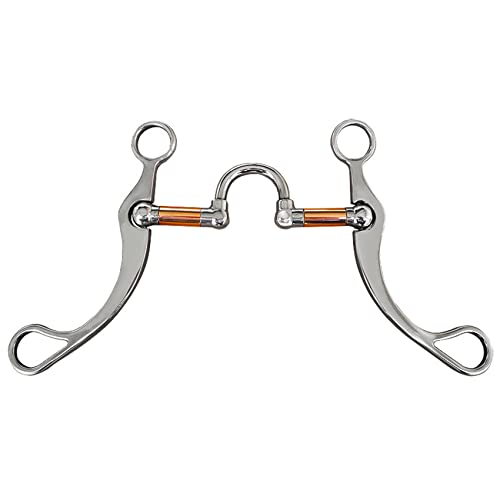 Centmehr Stainless Steel Western Horse Training Snaffle Bit - Ss Correction Mouthpiece With Copper Barrels #TOP22