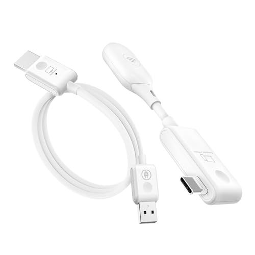 Image of EZCast Compact Mate Wireless HDMI Transmitter and Receiver, Plug and Play, 1080p/60 Video Audio Projecting for Phone, Tablet, Laptop to HDTV, Screen Mirror (USB-C to HDMI Transmitter and Receiver)