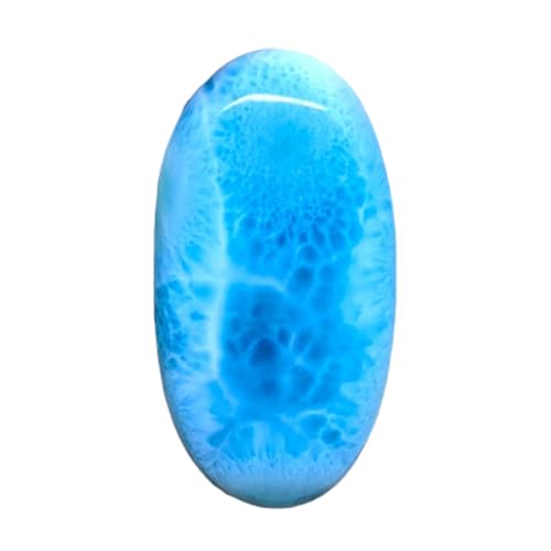 Larimar cabochon en vrac 49x25x7mm pour fabrication de bijoux et bague