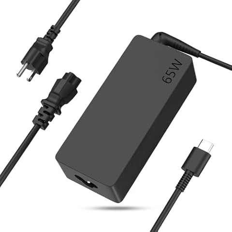 USB C Laptop Charger 65W 45W for Lenovo Laptop Charger USB C - Thinkpad Charger for Laptop Yoga Chromebook Ideapad - AC Power Adapter Computer Type C Fast Charging Long Cord - Flat Tip 4X20M26268 Cover