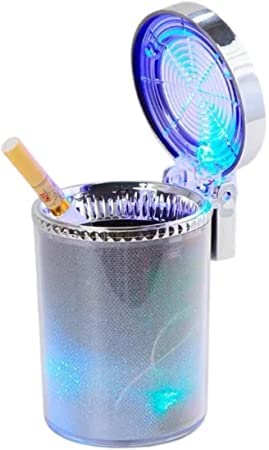 YYSFFF Cendriers De Voiture Portable en Couvercle Et LumièRe LED,pour Volkswagen Phaeton/Magotan/Scirocco/Metroway/Sharan/Golf/Touareg,Cendrier De Voiture Amovible Facile à Nettoyer