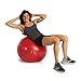 GoFit GF65PRO GF-65PRO Professional Stability 65 Cm Ball and Brook Benten DVD, Red