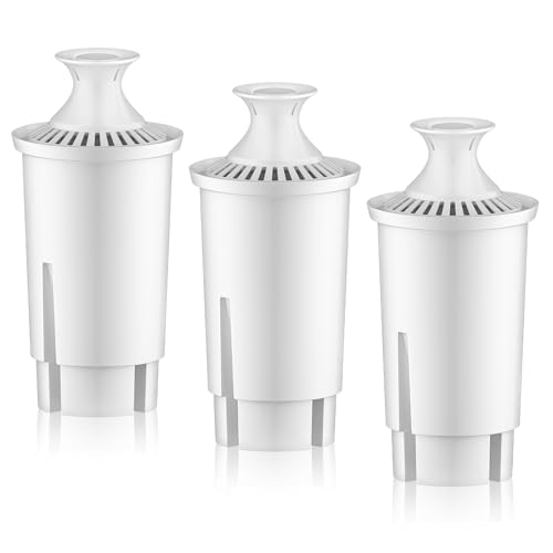 BREAUILL Replacement for Brita® Water Filter, Pitchers and Dispensers, NSF Certified Water Filter Replacement for Brita® Classic, OB03, Mavea® 107007 35557, 3 PCS Water Pitcher Filter