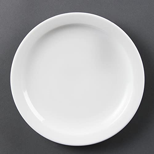 Platos de servicio Olympia porcelana blanca 202mm 12pc