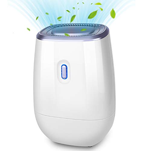 Small dehumidifier, Air Choice dehumidifier 41oz(1200ml) Capacity, 2200 Cubic Feet (220 sq ft) Portable and Compact Ultra Quiet for Home, basements, Bedroom, Bathroom, Garage, Wardrobe, RV