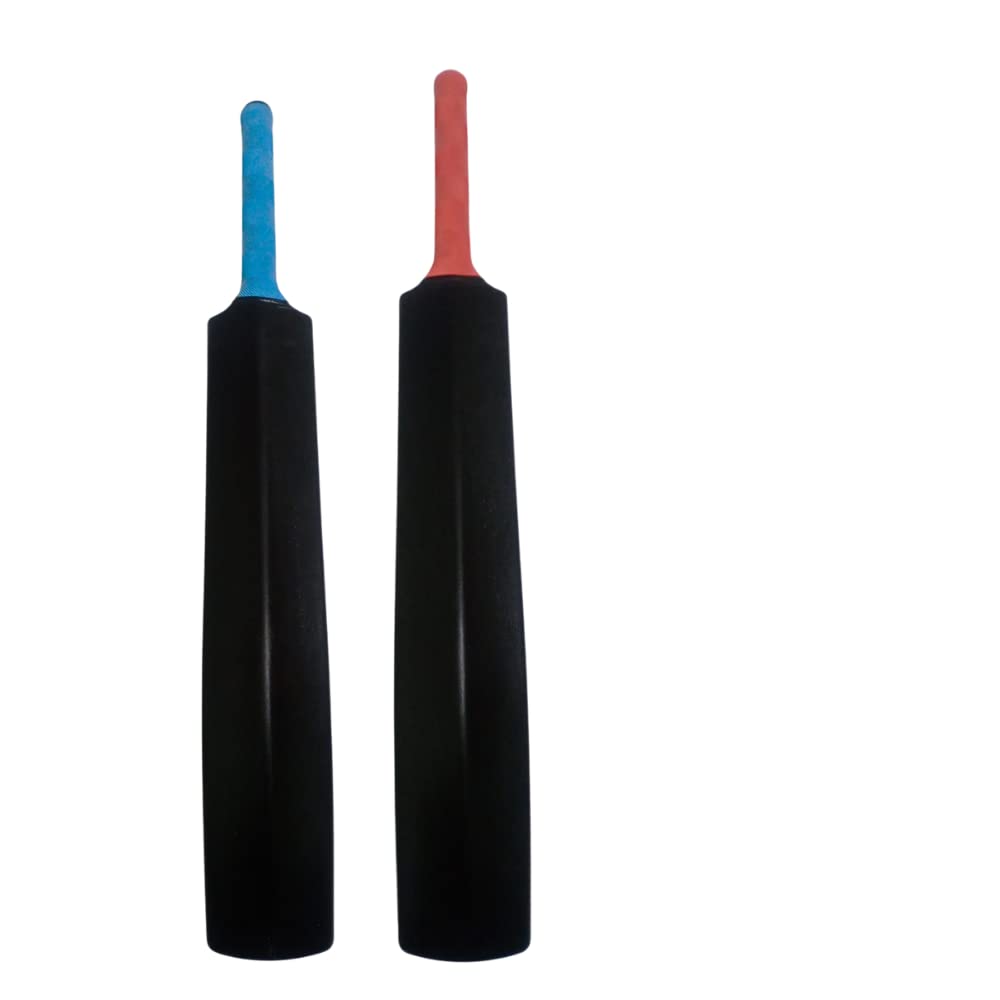 SRT Combo Hard Plastic PVC Cricket Bat Only for Soft Balls for Kids (Set of 2, Full Size, Multicolor)
