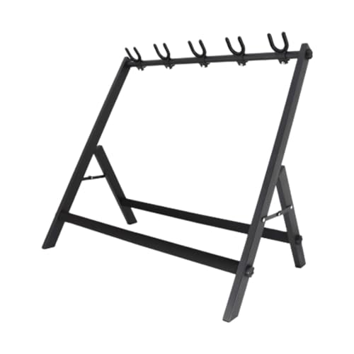 CoudarTitie アイアンギターホルダー ギターオーガナイザー 省スペース 複数ギタースタンド 家庭用アコースティックエレキギター用 ギターアクセサリー, 中くらい