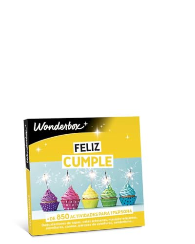 Wonderbox - Caixa de presente - Feliz cumpre - 1 atividade à escolha: degustação ou atividade de bem-estar ou aventura - ideias presente mulher homem original