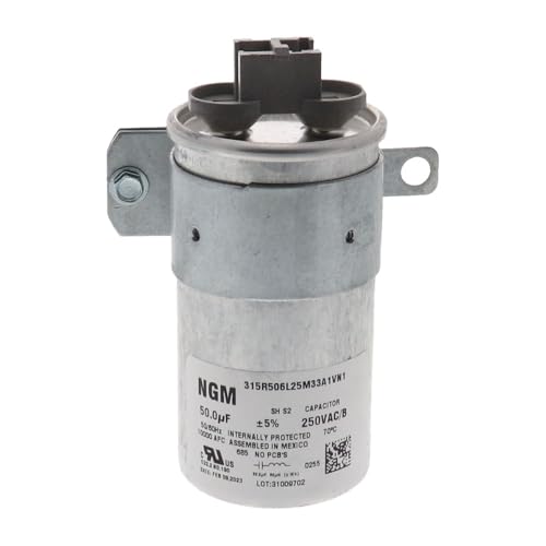 PRYSM W10804664 Washer Run Capacitor (50µF) Compatible with Whirlpool, Maytag, KitchenAid, Jenn-Air, Amana, Magic Chef, Admiral, Norge, Roper Replacement for W10278117, 4247711, W10666221