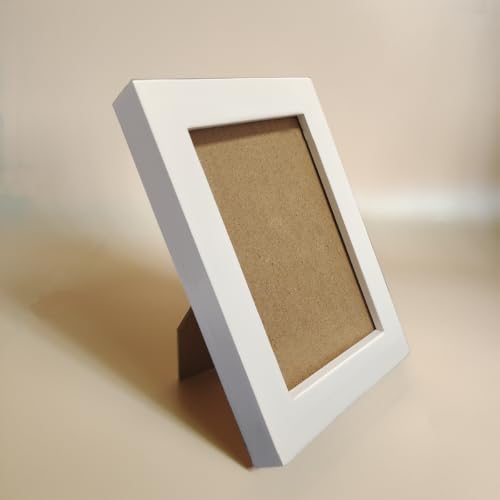 Image of 4x5 Picture Frames White. Solid Wood, Plastic Panel.The Protective Film Must be Removed.Front Window Opening 3.8x4.8 inch.