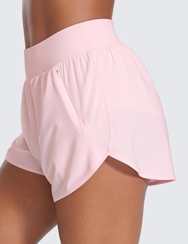 CRZ YOGA High Waisted Dolphin Shorts for Women 3" for Running Athletic Workout Gym with Zipper Pockets Liner4